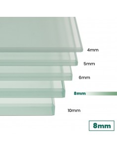 Vidrio de seguridad templado mate 8mm a medida