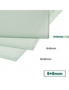 Vidrio de seguridad laminado mate 6+6 a medida
