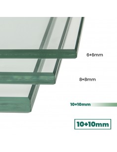 Vidrio de seguridad laminado incoloro 10+10 a medida
