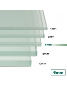 Vidrio de seguridad templado mate 6mm a medida