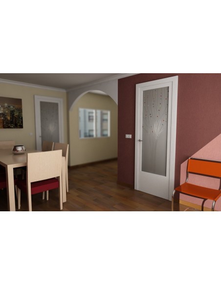 Vidrieras a medida pintadas o talladas para puertas